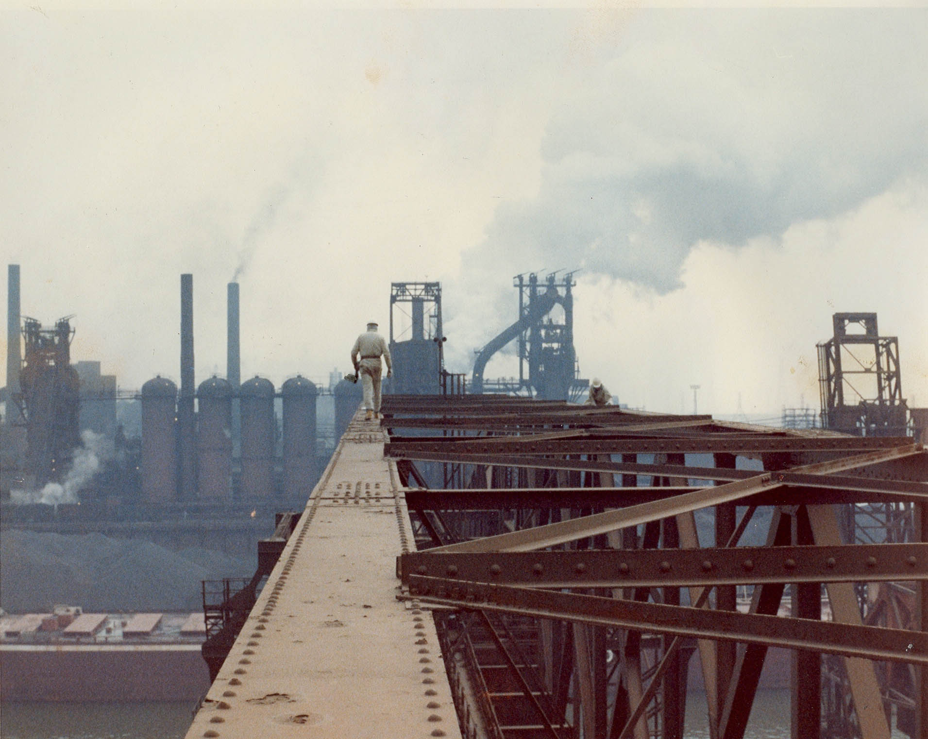 Ore Bridge Inspection in 1980s