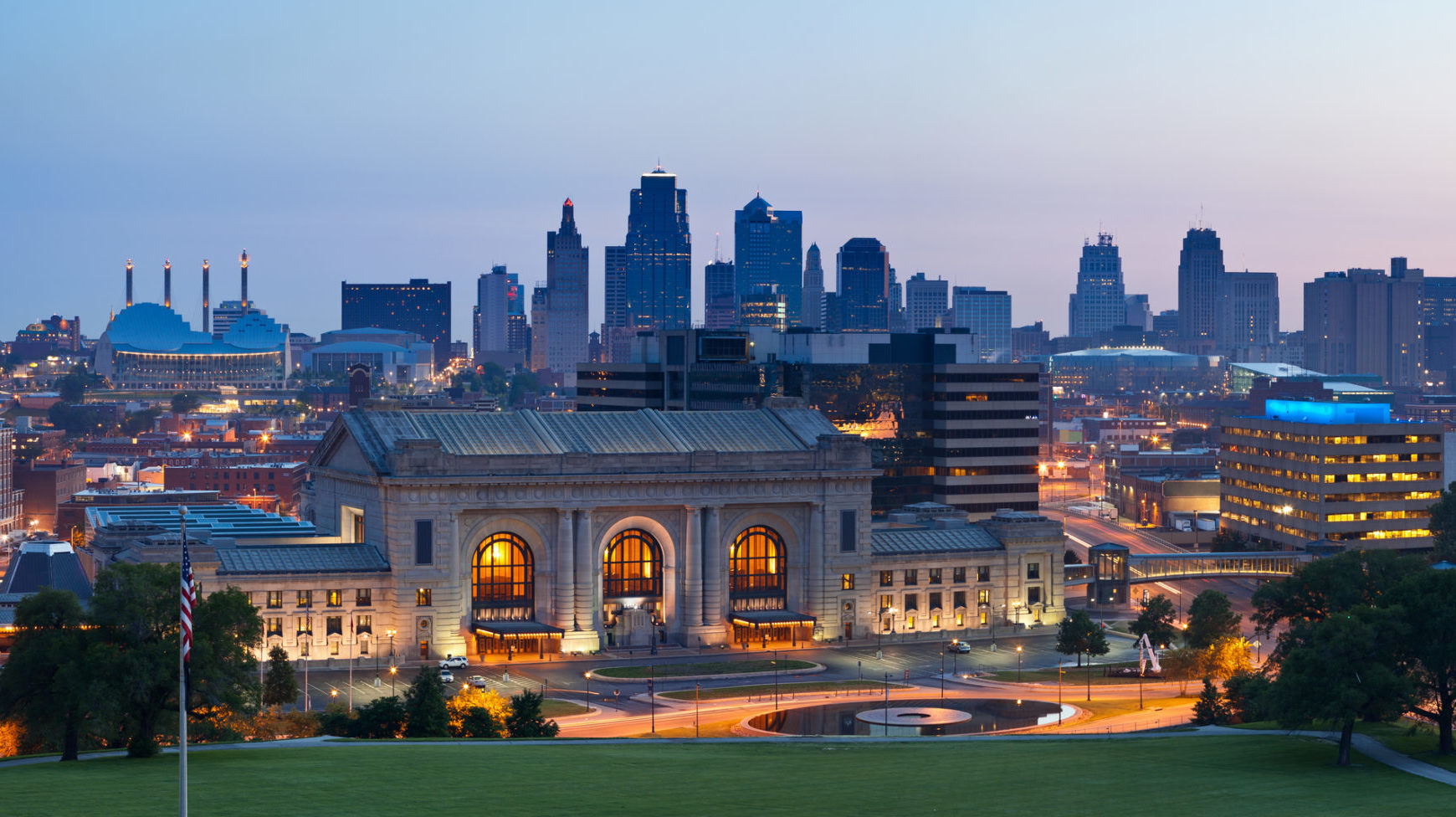 Kansas City skyline panorama.